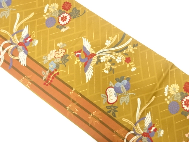 JAPANESE FUKURO OBI / WOVEN BIRD
